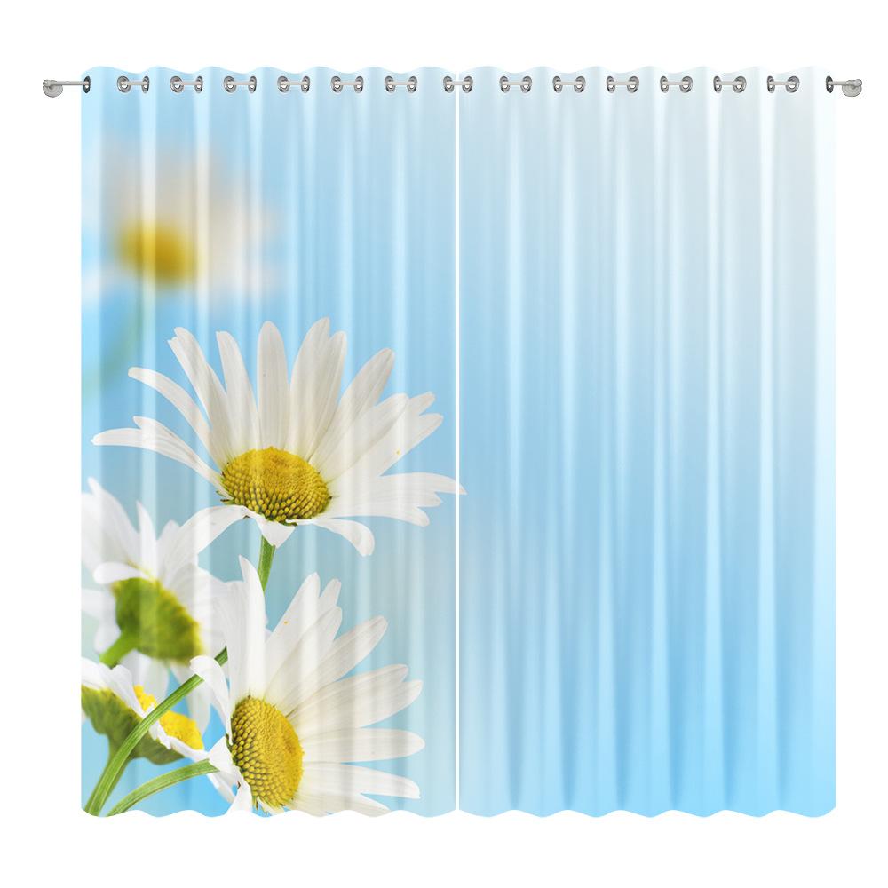 Daisy Curtain Cloth Bedroom Living Room Balcony Blackout Curtain Office Hotel Insulation Curtain