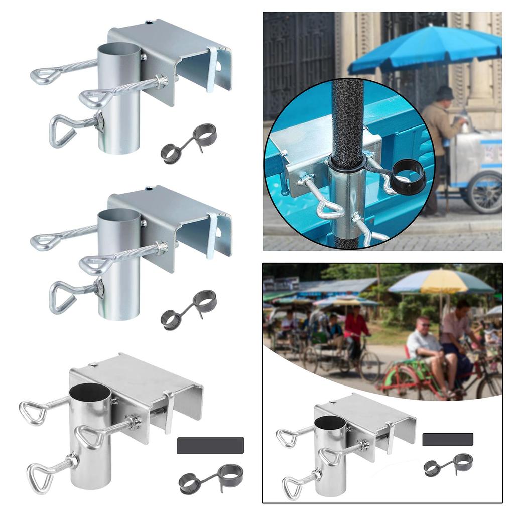 Patio Umbrella Clamp Easily to Install Deck Mount Umbrella Stand Multiuse for Beach Seat Courtyard Landscape Fence Patio Boats