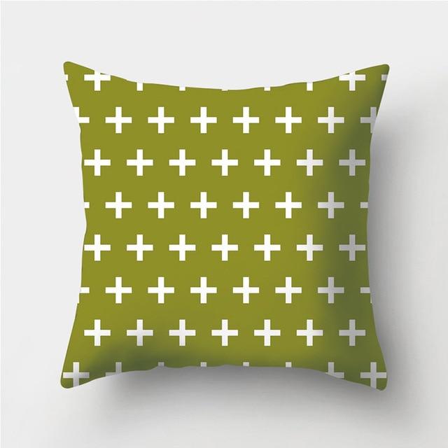 green print pillows