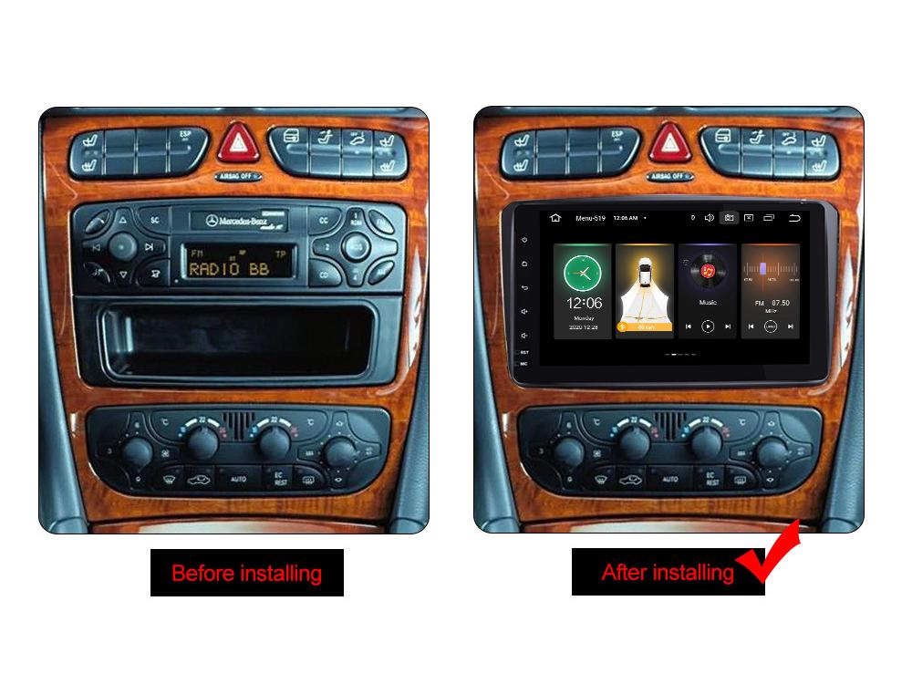 Mercedes-Benz W209/W203/W168/463 GPS Navigation & CarPlay System with Reversing Camera & Bluetooth