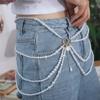 Belt Pearl Waistband Tassel Belly Chain Elegant Multilayer Pearl Waist Chain  Dress Accessories