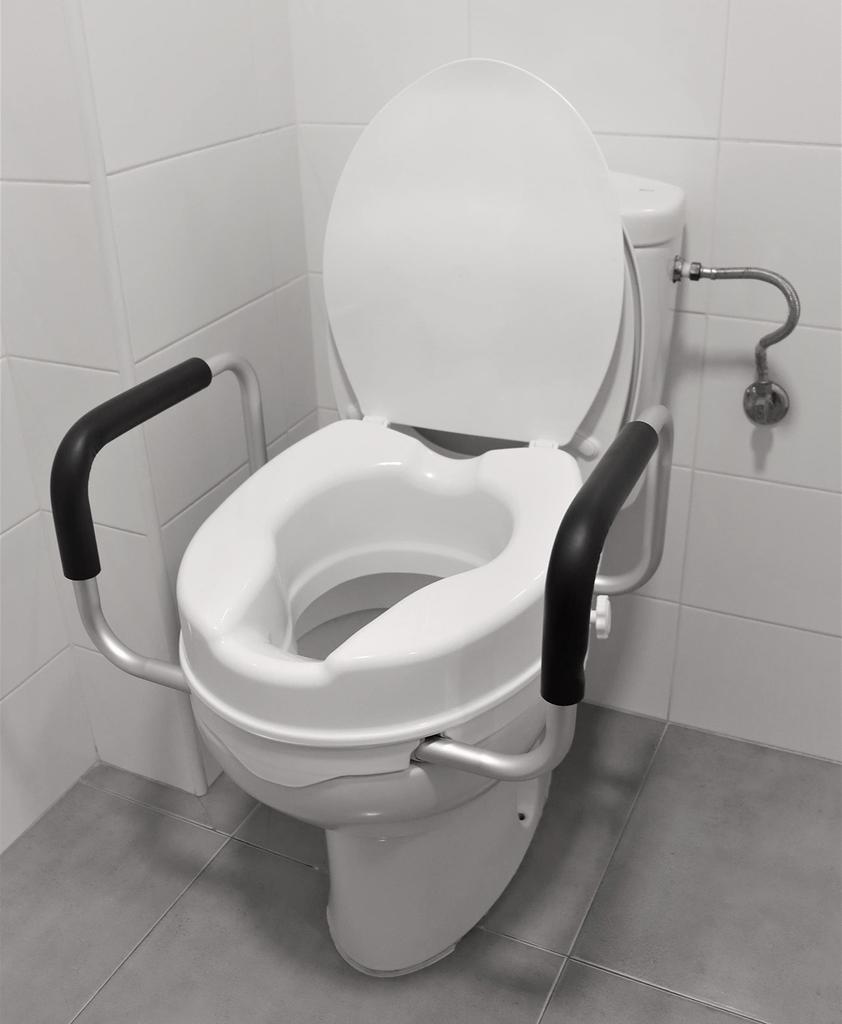 PEPE Raised Toilet Seat Handicap Toilet Support Handrail for Toilet Seat Toilet Raiser for the Raised Toilet Support for Elderly and Pregnant Women -
