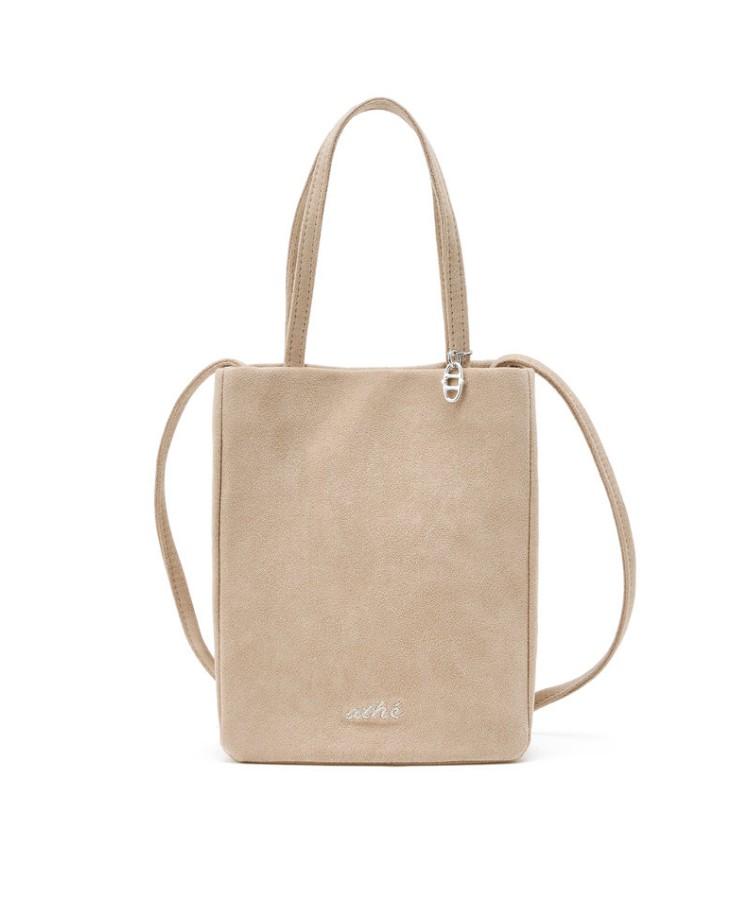 Athe Vanessabruno Beige Suede Tote And Crossbody S Aawa6E011I1