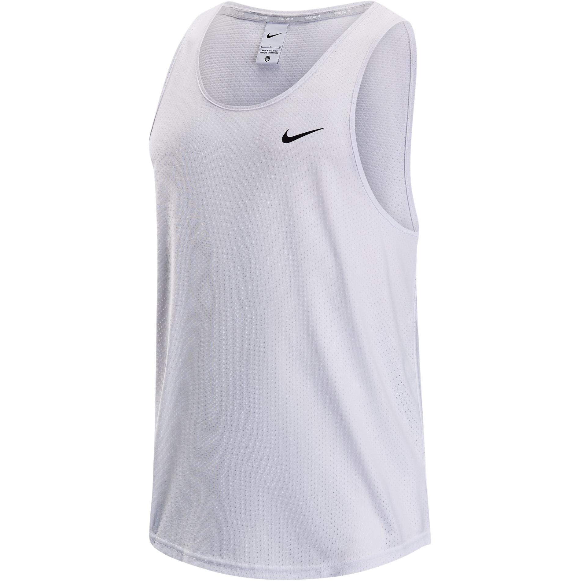 

Nike Swim Breathable Mesh Tank Top Men Tops White Black HV7073-100 M
