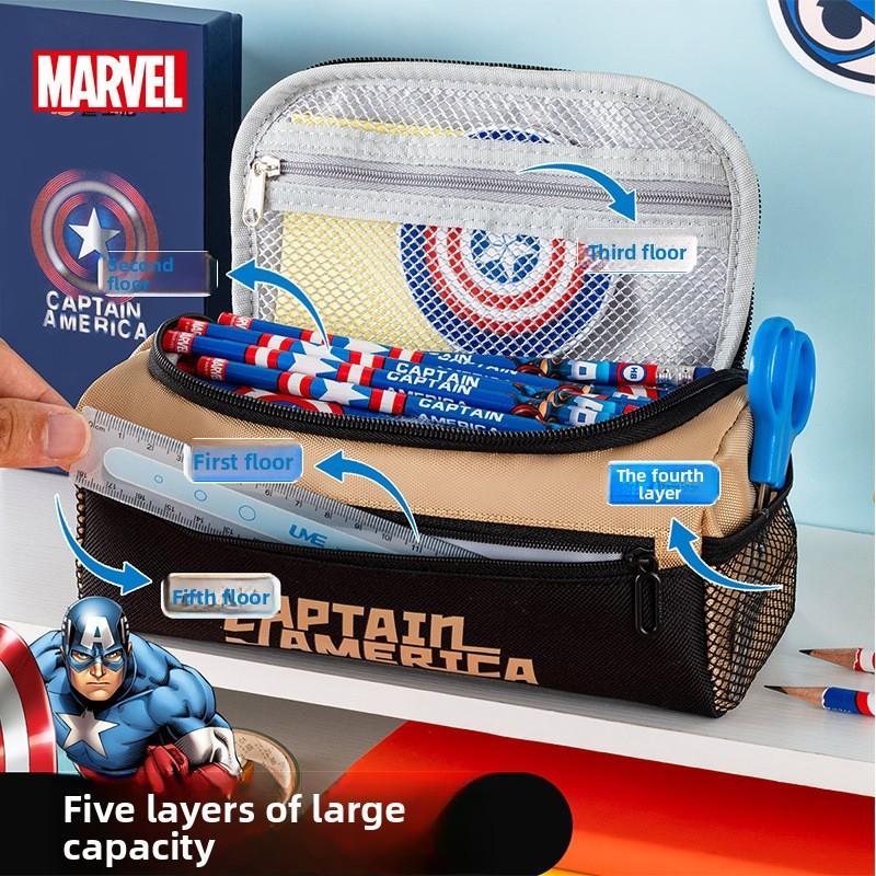 Spider Man Cartoon Kids Pen Case With Large Capacity For Students And Storage