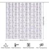 Purple Flowers Shower Curtain Printed Water Repellent Bath Room Decor Waterproof Plastic Fabric White Background