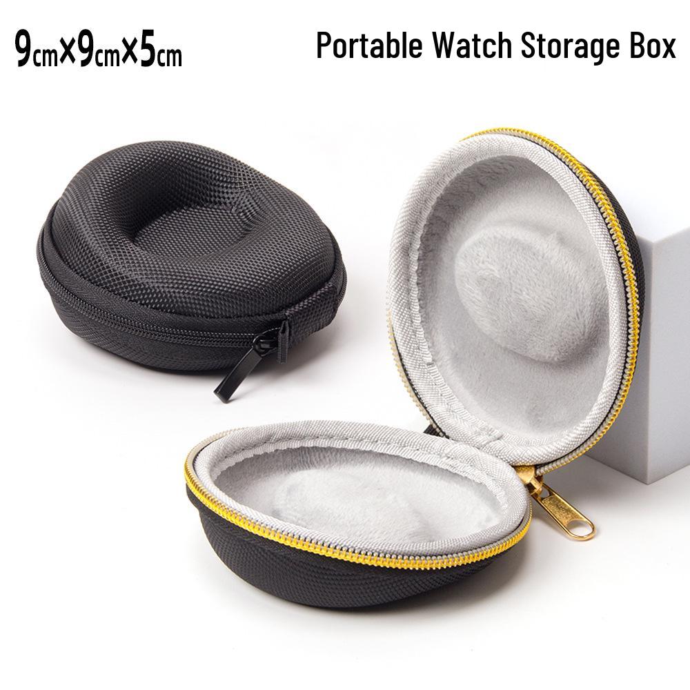 Premium Portable EVA Hard Shell Watch Storage Box - Drop-Proof, Zippered Case for Business & Sports Travel