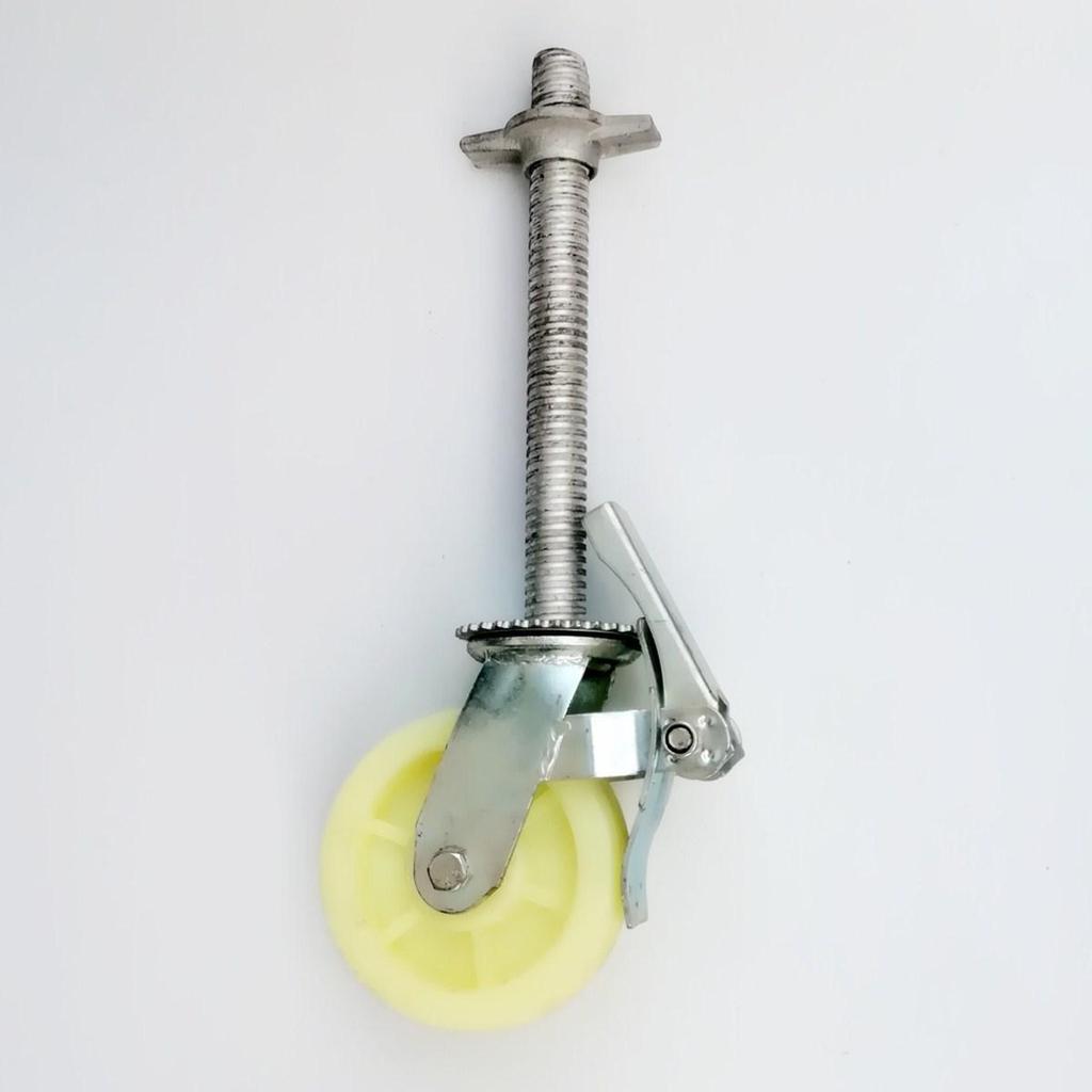 Heavy Duty Industrial Nylon Scaffolding Caster Wheel – Swivel, White, National Standard