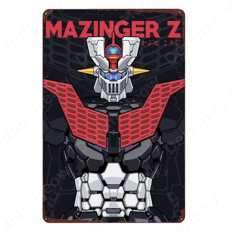Sci-Fi Anime Robot Metal Wall Sculpture|Tin Sign,Vintage Cartoon Poster,Halloween&Christmas Gift,Man Cave/Garage Decor