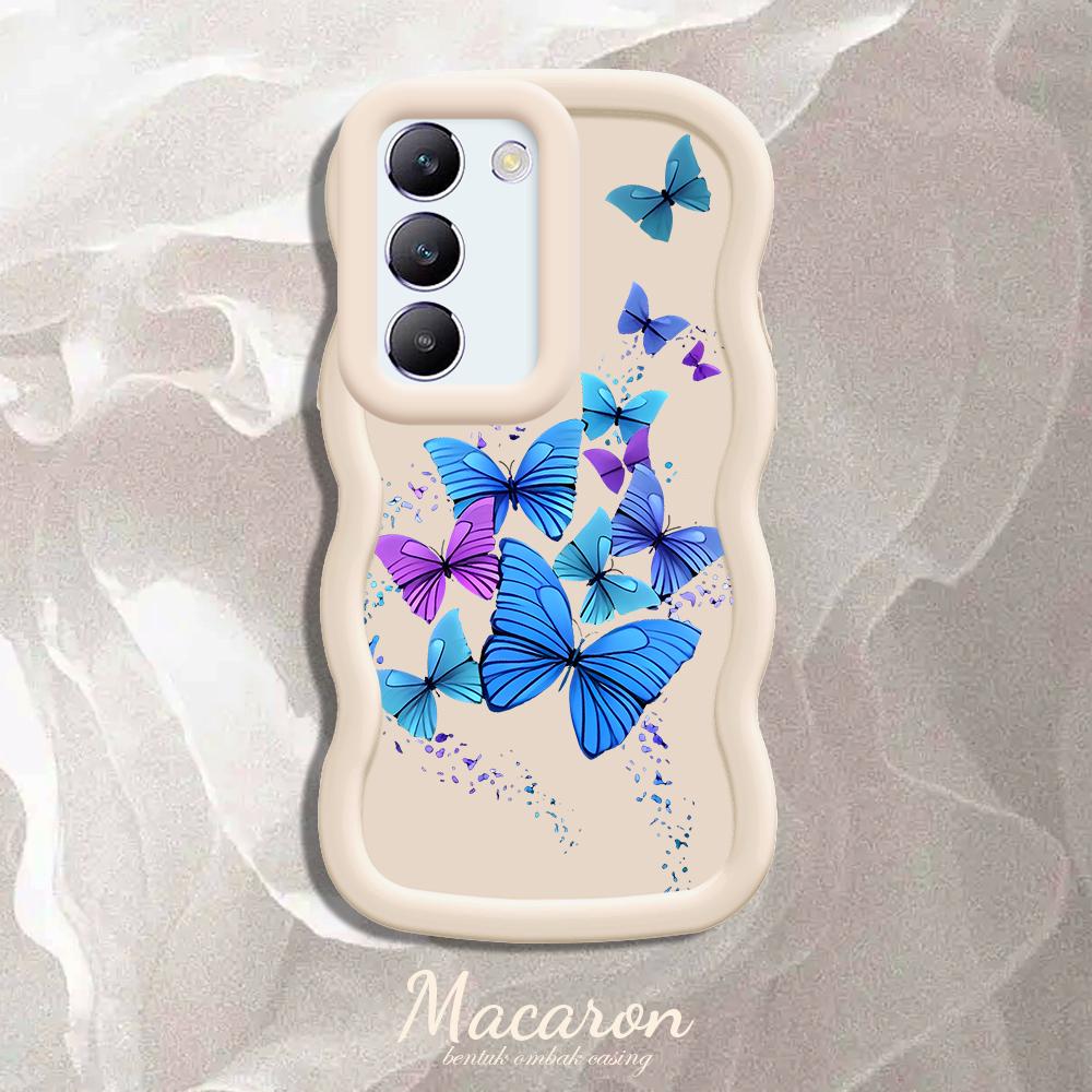 

Окрашенный узор Big Wave Edge Мягкий силиконовый материал Macaron чехол для телефона противоударный защитный резиновый чехол для OnePlus Vivo Motorola Moto Motorola Edge 40 Neo белый