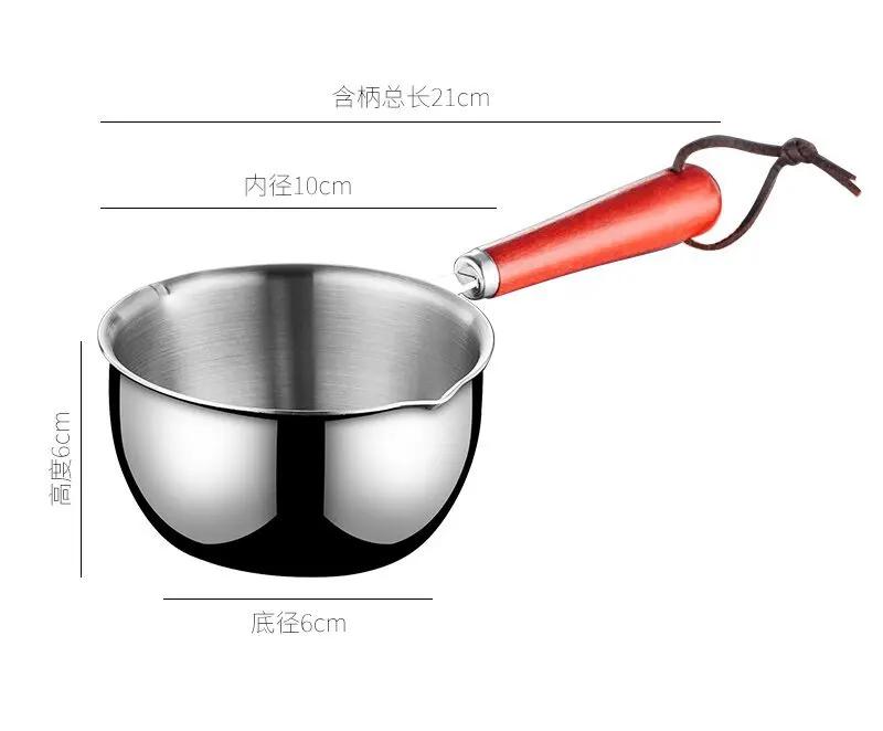 Multifunctional Mini Hot Oil Pot Stainless Steel Pouring Oil Pot Milk Pot Saucepan Butter Melting Pot Home Kitchen Cooking Tools