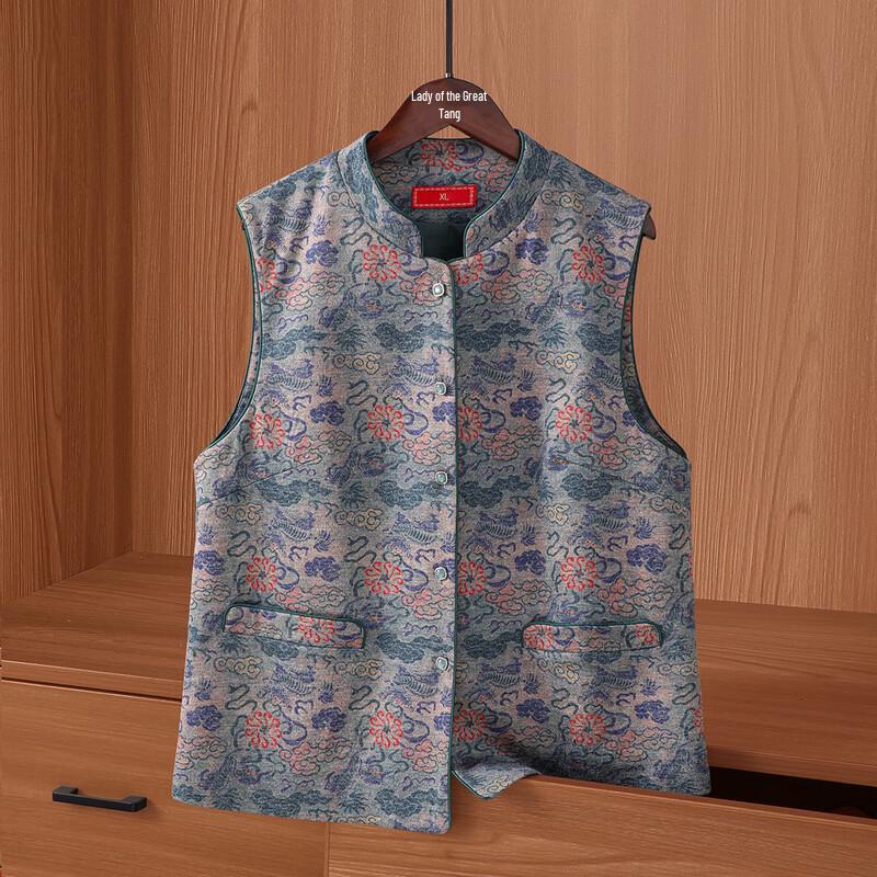 

YUZHAOLIN Женский короткий кардиган-жилет с цветочным принтом 4XL