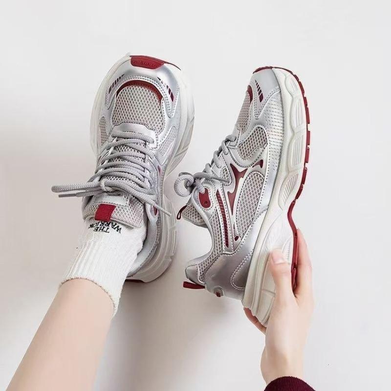 New Thick-soled Heightening Dad Shoes Women's Autumn Casual Versatile Mesh Breathable Sneakers Thin Women's Shoes