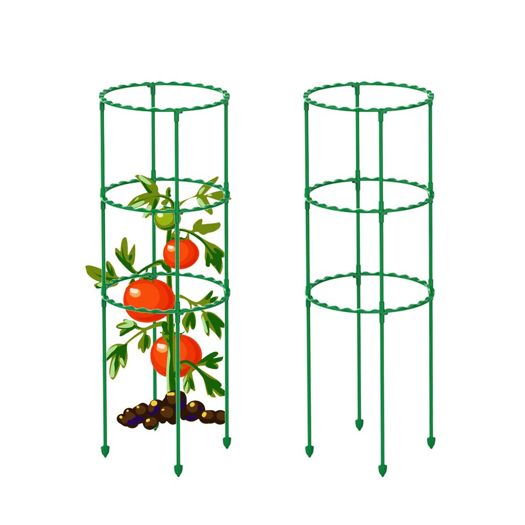 1Pc Climbing Vine Rack Plant Potted Support Frame Plastic Coated Steel Flower Vegetables Decorative Plant Trellis Bracket Tools