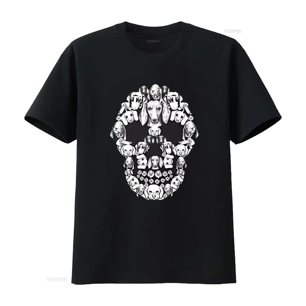 Matching Family Dachshund Dog Skull Costume Halloween T Shirt vintage Washed Slightly homme designer clothes Comfortable