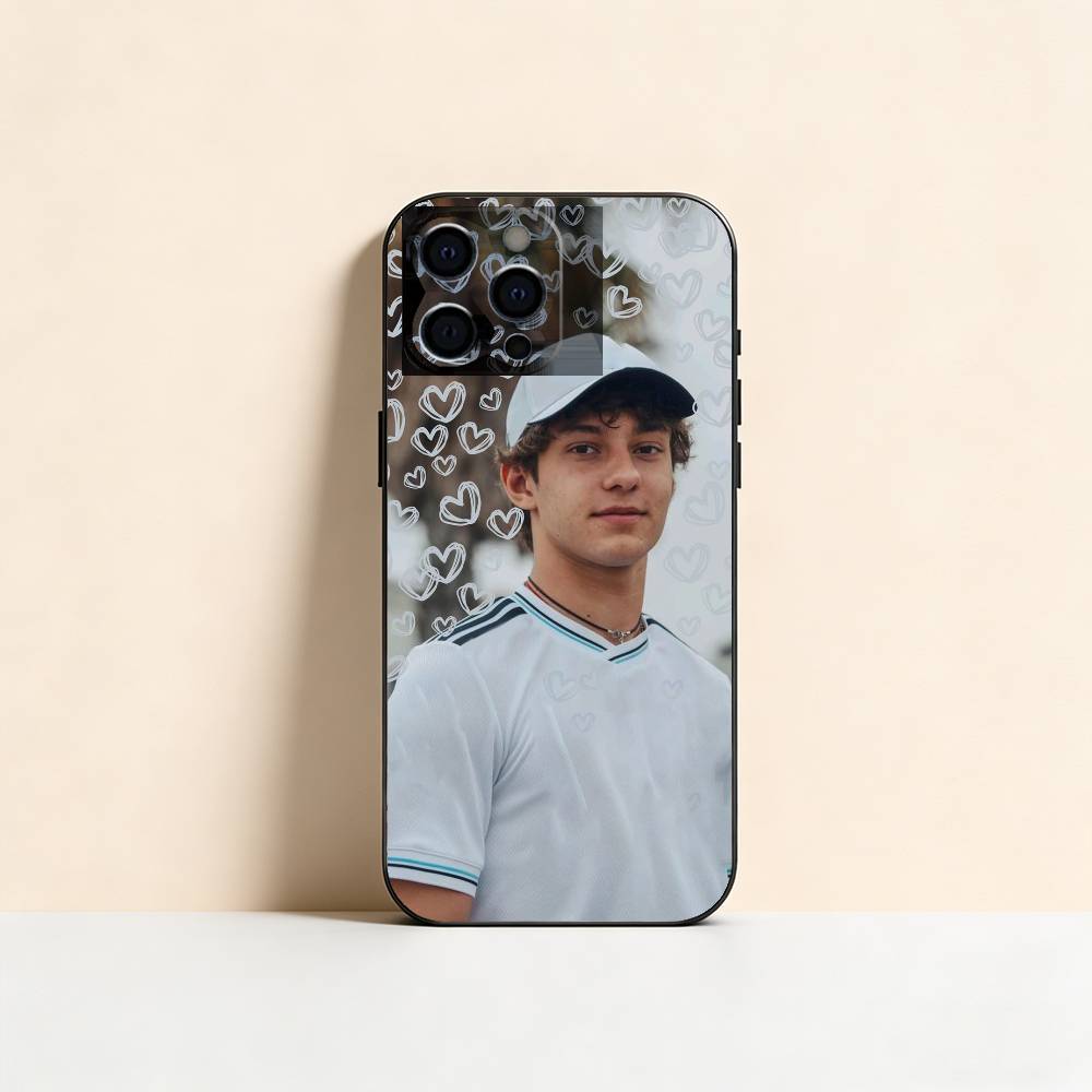 K-Kimi A-Antonelli Bunte Silberne Rückseite Handyhülle Für iPhone 17,16,15,14,13,12,11 Plus,Pro Max,XS,Weiche Silikon Schwarze Hülle