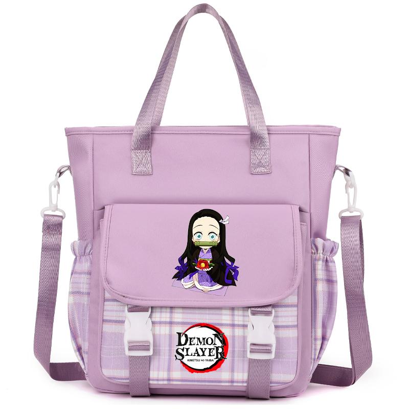 Demon Slayer Tote Bag Crossbody Bag Carrying Bag Shoulder Bag for Teenager Girl Boy Back To School Bag Men Women Leisure Travel Bag Mochila