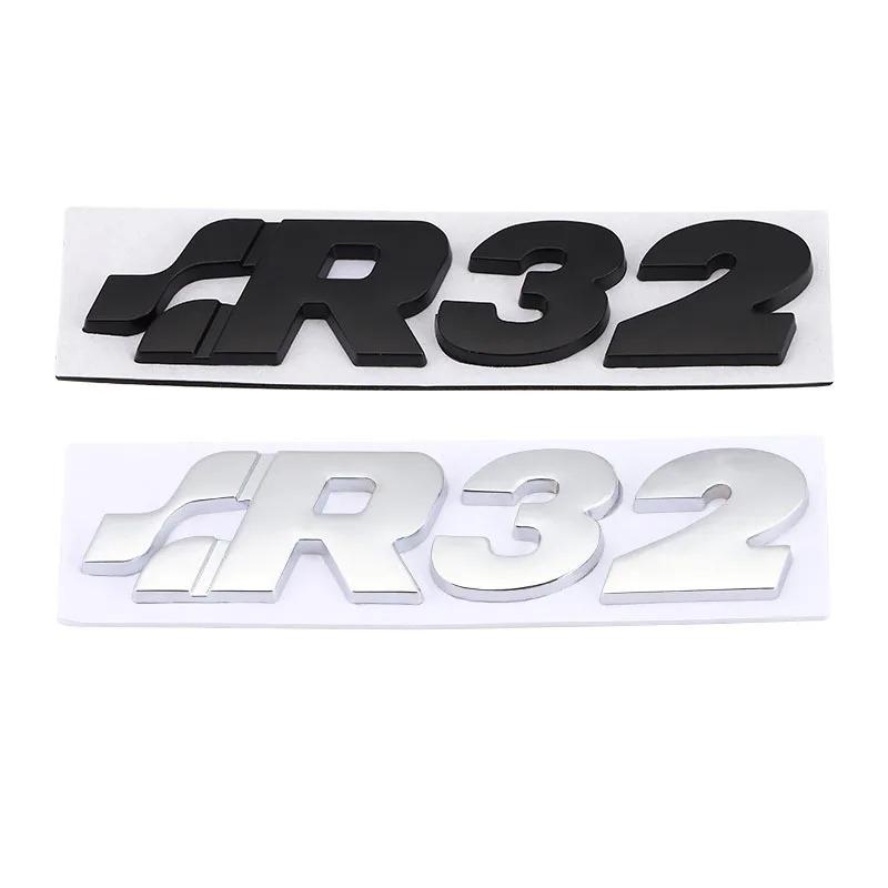 2026 Hot Sticker Car sticker Front Hood Grill SR 32 Emblem Auto Grille Badge for Volkswagen R Racing VW Sagitar Passat Golf Tigu