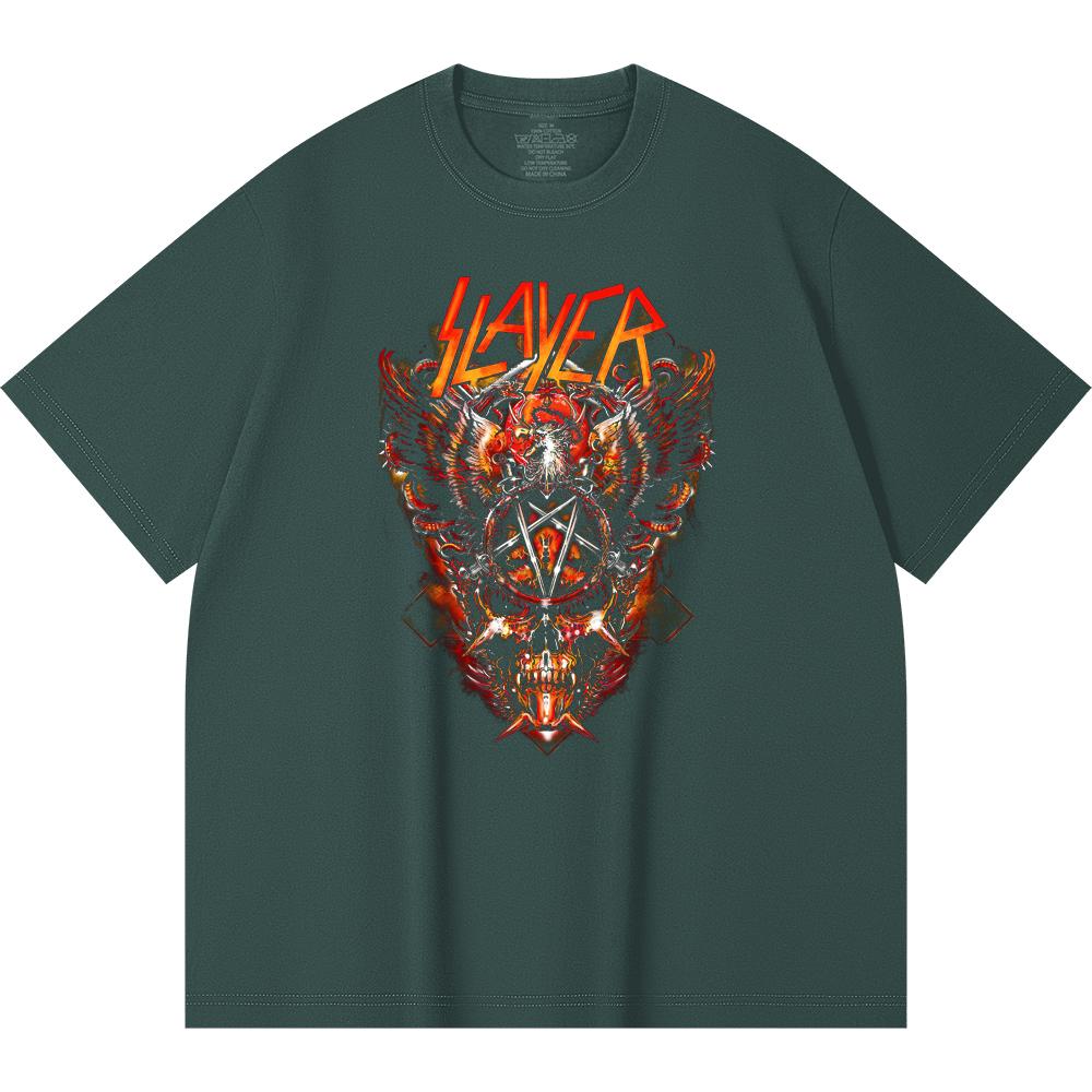 T-shirt Heavy Metal 100% Cotone 230 Gsm Stampa Band Rock Musica Popolare Unisex T-shirt Pesante in Cotone