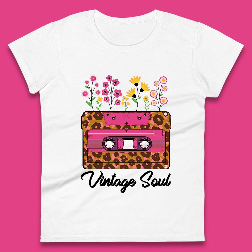 Vintage Soul Western Floral Cassette Tape Retro Wildflower Music Mixtape 80’s 90's Country Music Nostalgia Womens Tee T Shirt Mens Tops Unisex Top