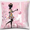 Pink Series Printed Pillowcase Home Decor Car Sofa Cushion Cover