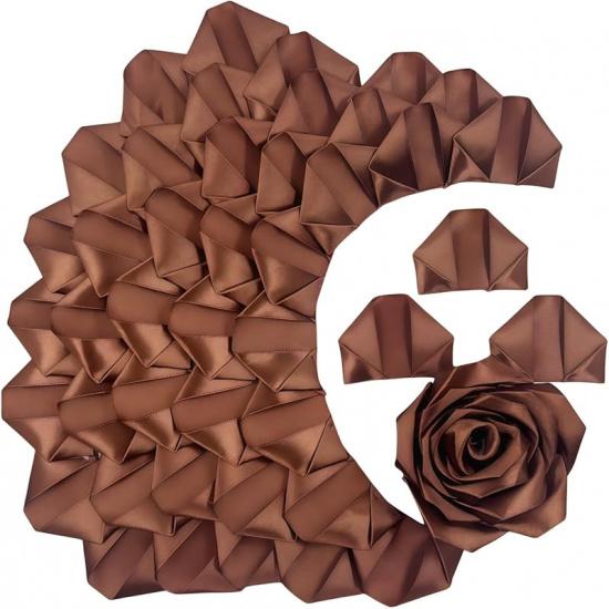 300Pcs Premade Satin Ribbon Rose Petals Half-Finished for Eternal Rose DIY Ramos Forever Flowers Bouquets Everlasting Floral,for