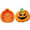 Halloween Pumpkin Face Cookie Cutters Press‑Type Baking Molds Cartoon Expression Stamp Mould for Fondant Pastry DIY Baking Party Decoration