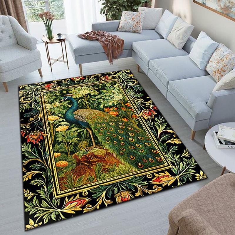 Black Cat Floral Garden Carpet Is Suitable For Living Room And Bedroom Doormats Office Balcony Decorative Carpet A11