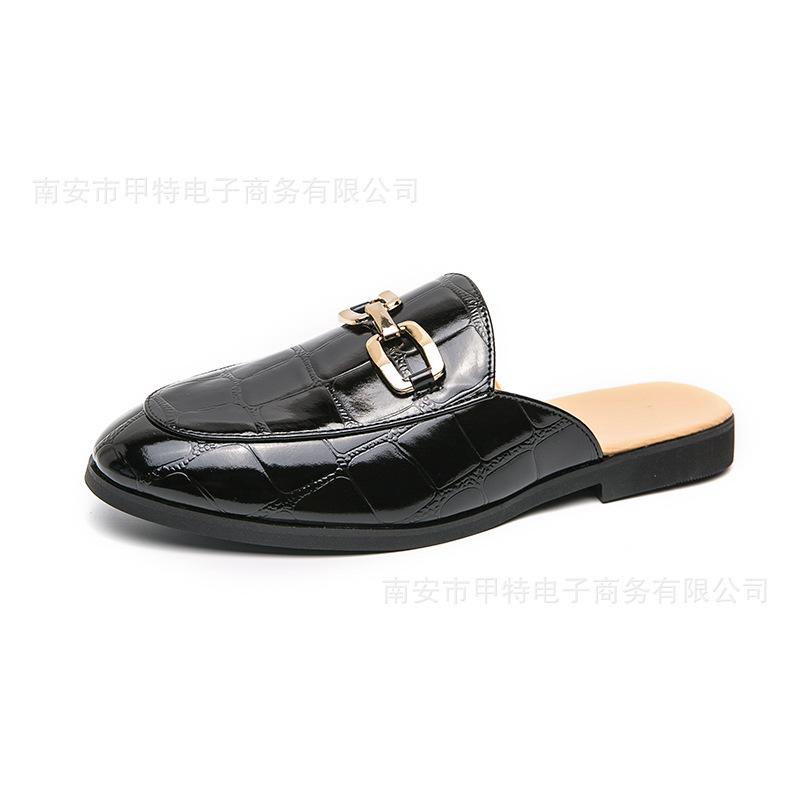 Summer men's bag head and foot loafers British style dress pointed leather shoes fashion