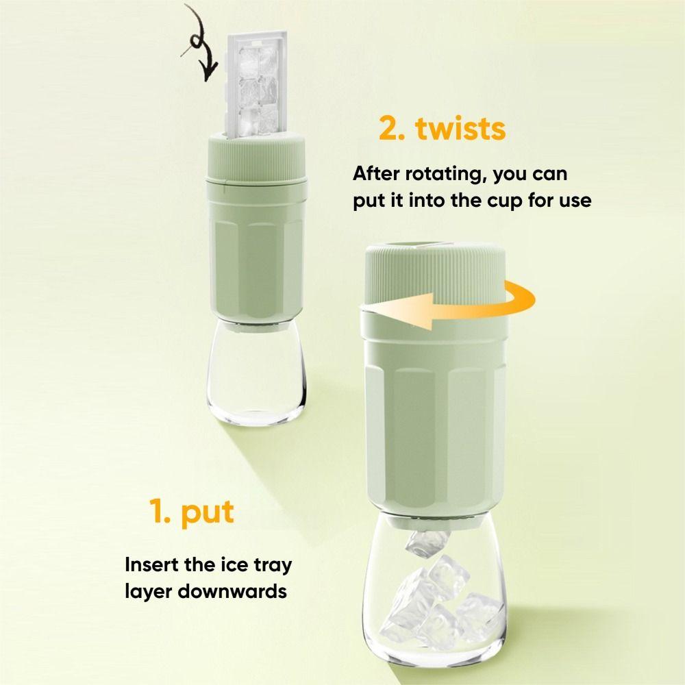 Multifunctional Rotating Ice Tray One-touch Ice Removal Homemade Ice Cube Mold New Twist Ice Cup