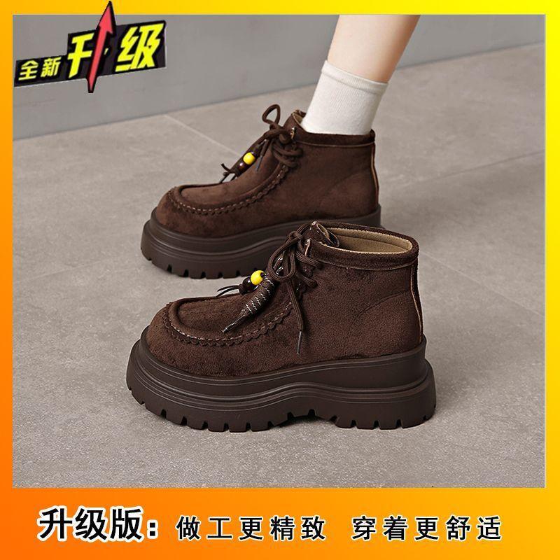 Martin boots women's Internet celebrity thick-soled lace-up versatile foreign style thin and high short boots children 2025 autumn and winter new