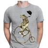 The Penny Farthing Bicycle Frog Cycling Funny Vintage Mens Womens T-Shirts Top#D