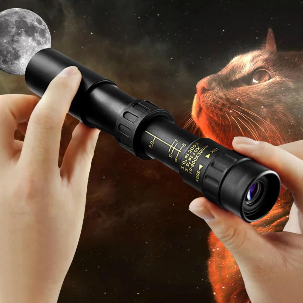 10-300x40 Zoomteleskop HD 4K Bärbara Starka Kikare Långräckviddiga Professionella Monokulära BAK4-Prismor För Jakt Camping