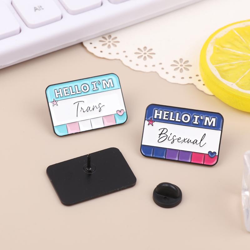 Funny Enamel Brooches Asexual Trans Gay Lesbian Pride Lapel Pins Cute Badges for Backpack Jacket Decoration