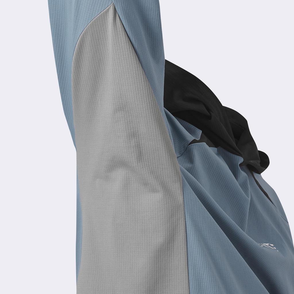 Descente Yuki Long Blue X Gray Ishikawa's Warm-Up Jacket, Volleyball, Sleeve, Autumn, Travel, Training, Stretch, DV4FJK01U,
