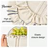 Natural Linen Food Covers for Fruits And Vegetables Sourdough Jars Covers, Reusable Elastic Bowl Retro Striped Eco Conscious Preservation Supplies