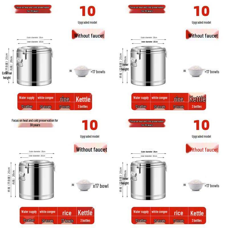 

Ruobite Large Capacity Insulated Food and Soup Bucket