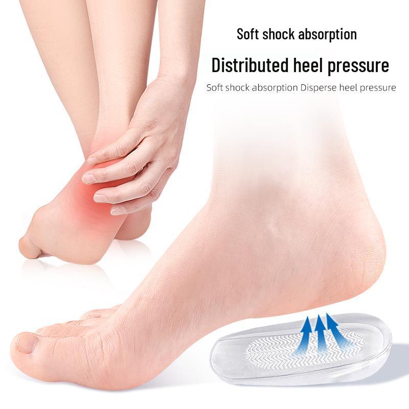 Water Pattern Non-Slip Shock Absorbing Heel Pads for Men and Women