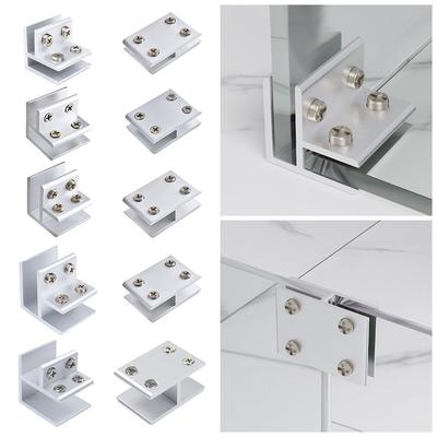 Self-closing Side Mounted Furniture Accessories Glass Door Hinge Frameless Clamp Cabinet Door Hinge