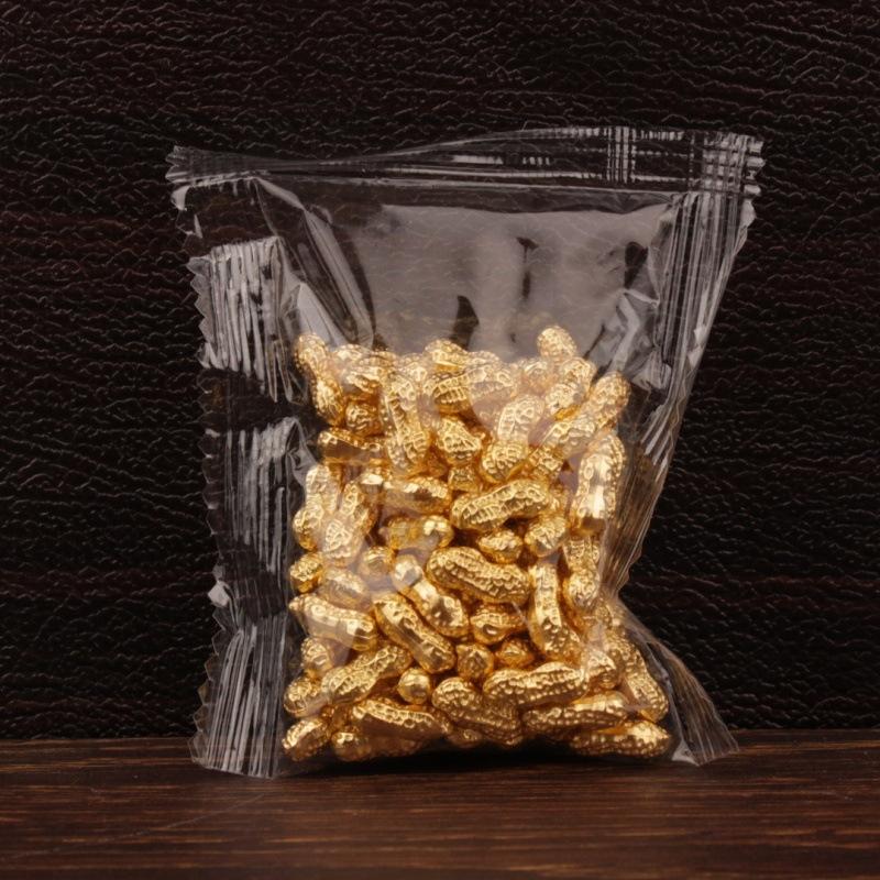 100Pcs Plastic Gold Attract Wealth Luck Charms Mini Dollars Ingots Gold Melon Seeds Handicraft