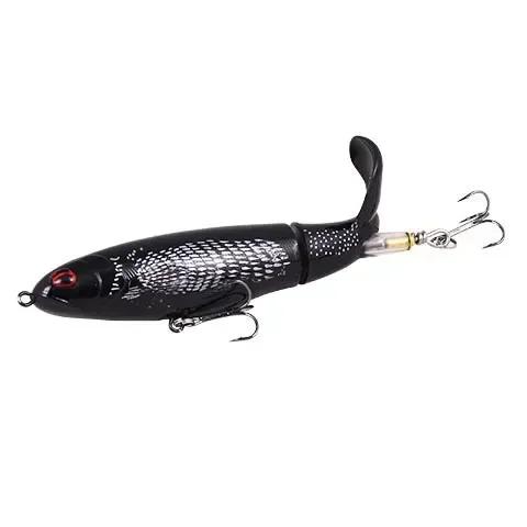 

ALASICKA 1pcs Popper Fishing Lure 13g 90mm Crankbaits Lures Artificial Bait for Fishing Rotating Tail Topwater Wobblers for Pike