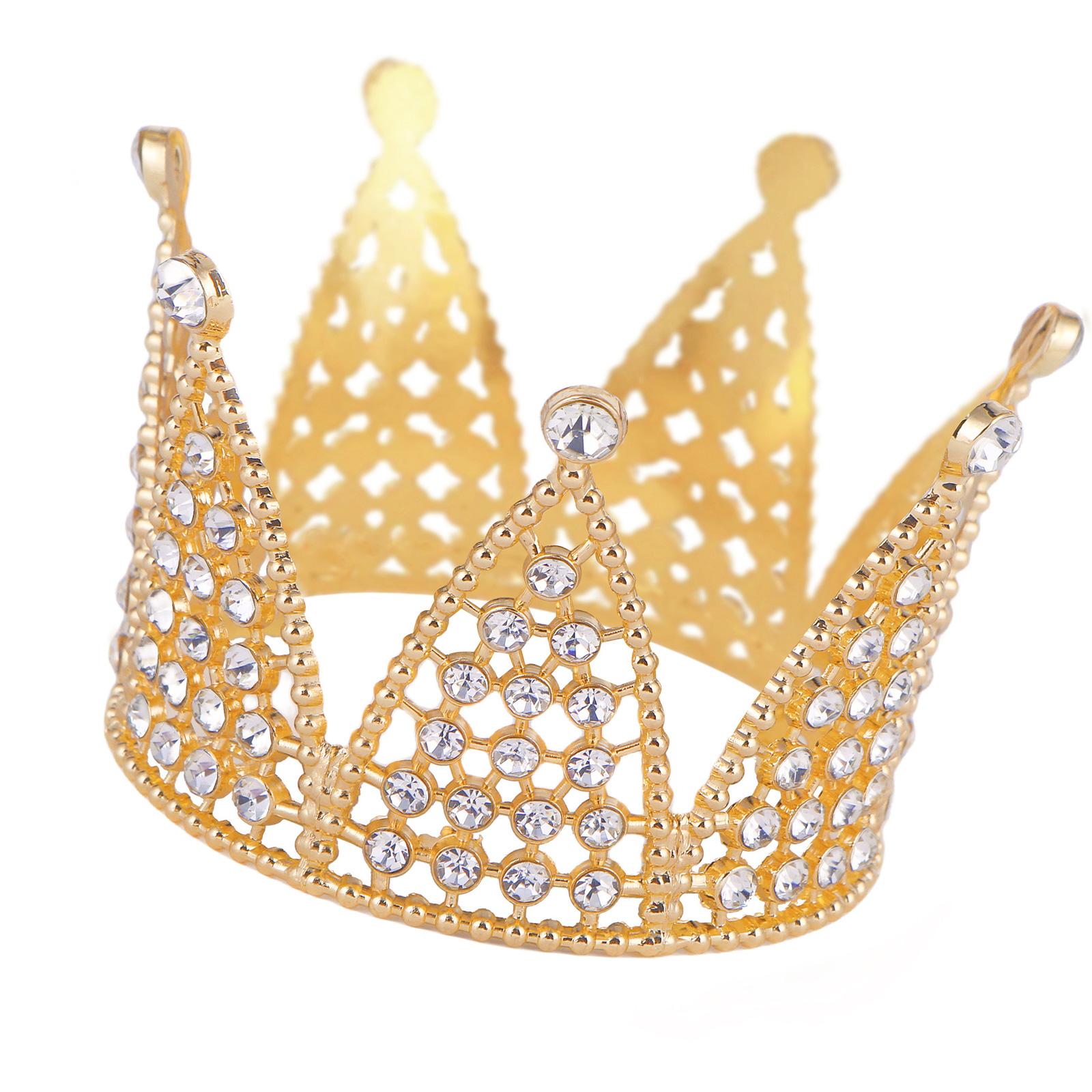 

Glittering Gold Girls Birthday Crowns Eye-catching Metal Hairpiece For Role Play Event And Special Occasions 1 золотой