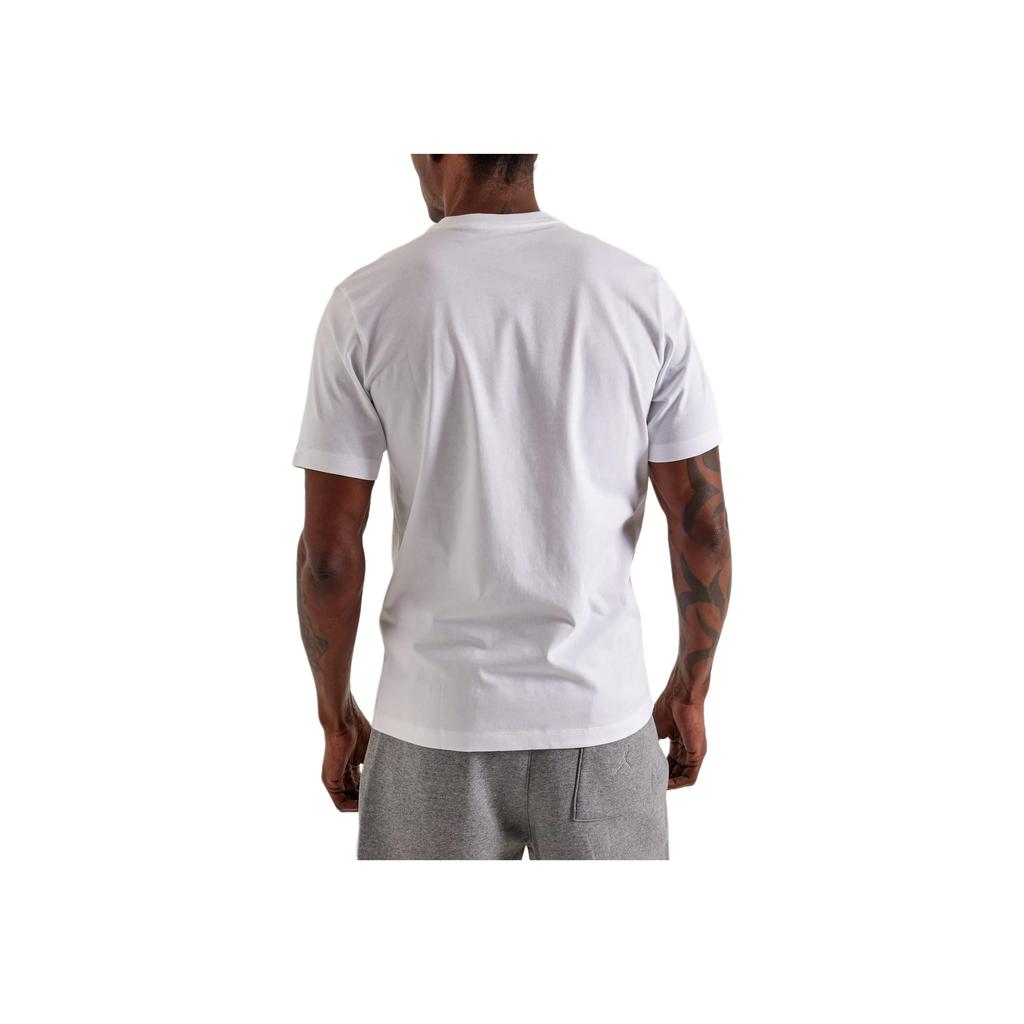 Jordan Brand Letter Print Pattern Ribbed Crew Neck Comfortable Short Sleeve T-Shirt Men T-Shirts White FN6027-100