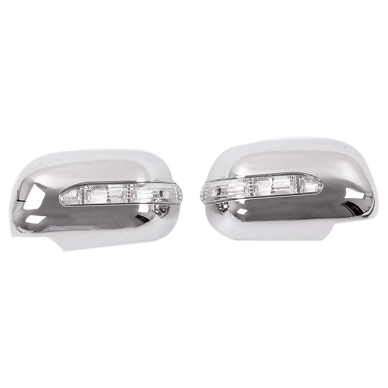Car Reversing Mirror Cover LED Rearview Mirror with Light Side Mirror with Turn Signal for Toyota HILUX VIGO 2006-2014