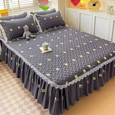 Gonna da letto Copriletto in stile cartone animato Lenzuolo con volant Falda de Cama Coprimaterassi trapuntati Copriletto in pizzo (Nessuna federa)