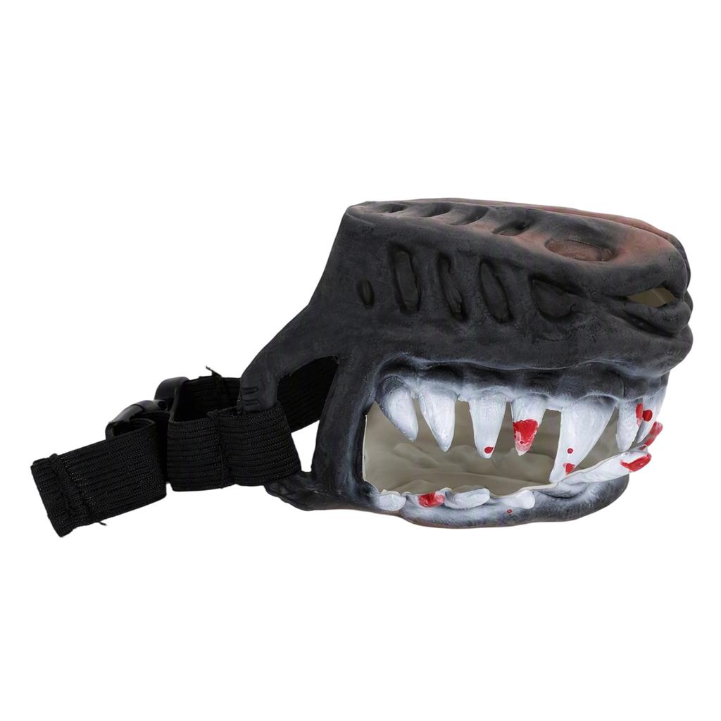 Hell Hound Monster Mask Scary Natural Latex Dog Costume Muzzle Pet Lifelike Teeth Mask for Small Medium and Large Dog