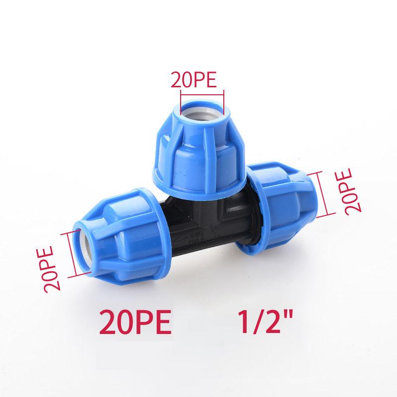 1pcs 20/25/32mm 1/2" 3/4" 1" PE Pipe Quick Connector Elbow Reducing Water Pipe Joint Tap Water Irrigation