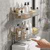 Rustproof Toilet Storage Rack Stainless Steel Bathroom Storage Shelf  Skincare Product Storage