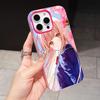 Engel Mahiru Shina Handyhülle für iPhone 17 16 15 14 13 12 11 Air Pro Max Plus Jelly Doppelschicht Rose Rot Hülle