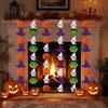 Halloween Party Supplies Felt Hanging Garland Creepy Pumpkin Ghost Skull Witch Hat Horror Backdrop Decor Streamer Banner for Trick or Treat